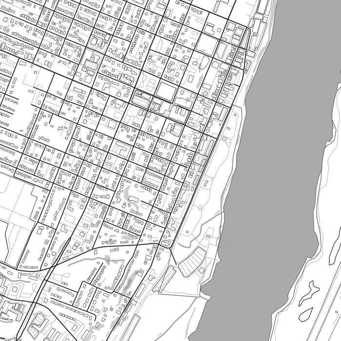 Historic District Saint Charles Map Print in Classic Style Zoomed In Close Up Showing Details