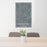 24x36 Hocking Hills Ohio Map Print Portrait Orientation in Afternoon Style Behind 2 Chairs Table and Potted Plant