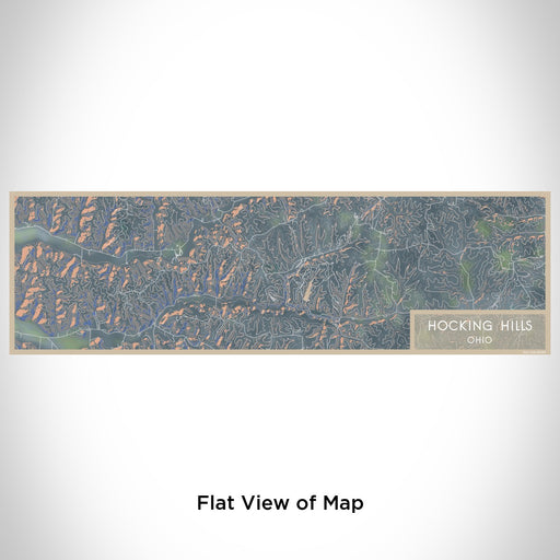 Flat View of Map Custom Hocking Hills Ohio Map Enamel Mug in Afternoon