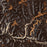 Hocking Hills Ohio Map Print in Ember Style Zoomed In Close Up Showing Details