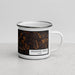 Right View Custom Hocking Hills Ohio Map Enamel Mug in Ember