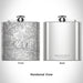 Rendered View of Hocking Hills Ohio Map Engraving on 6oz Stainless Steel Flask