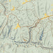 Hocking Hills Ohio Map Print in Woodblock Style Zoomed In Close Up Showing Details