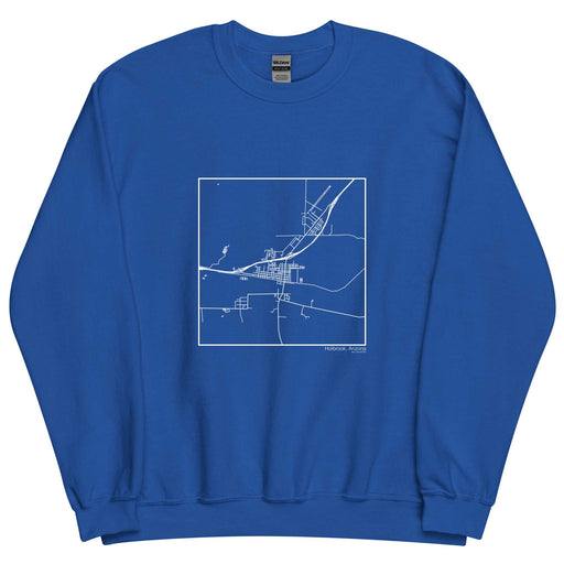Holbrook Arizona  Map Unisex Crewneck Sweater with City inscription in Royal Blue