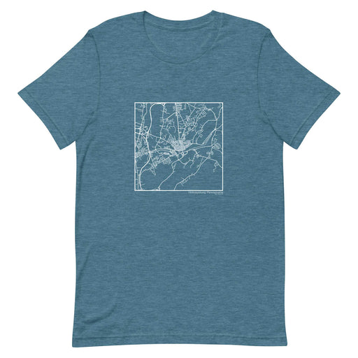 Hollidaysburg Pennsylvania  Map Unisex T-Shirt with City inscription in Heather Teal
