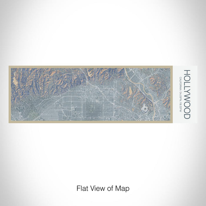 Rendered View of Hollywood California Map on 10oz Stainless Steel Insulated Cup in Afternoon with Sliding Lid