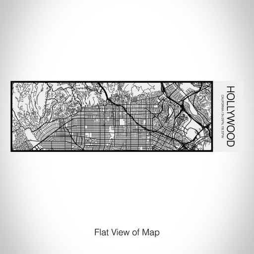 Rendered View of Hollywood California Map on 10oz Stainless Steel Insulated Cup in Matte White with Sliding Lid