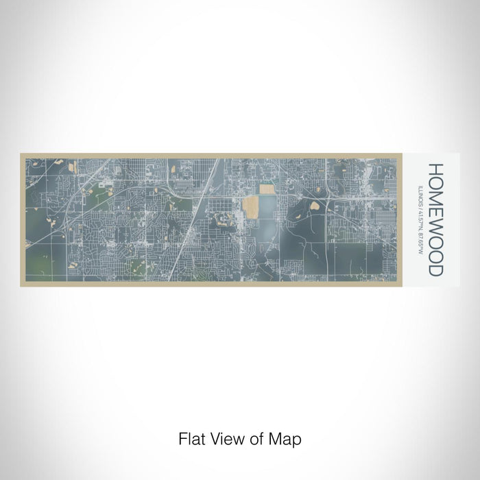 Rendered View of Homewood Illinois Map on 10oz Stainless Steel Insulated Cup in Afternoon with Sliding Lid