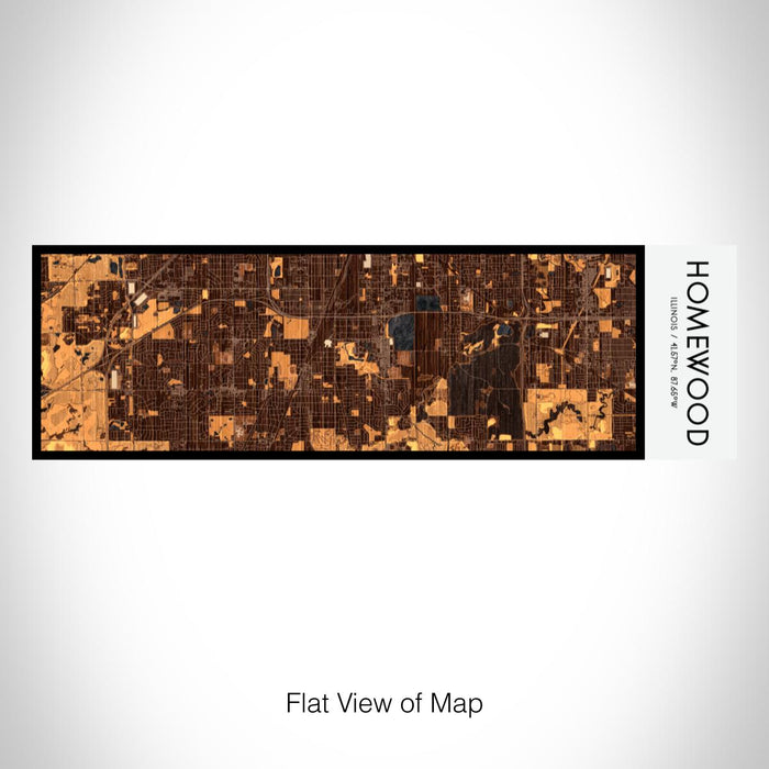Rendered View of Homewood Illinois Map on 10oz Stainless Steel Insulated Cup in Ember with Sliding Lid