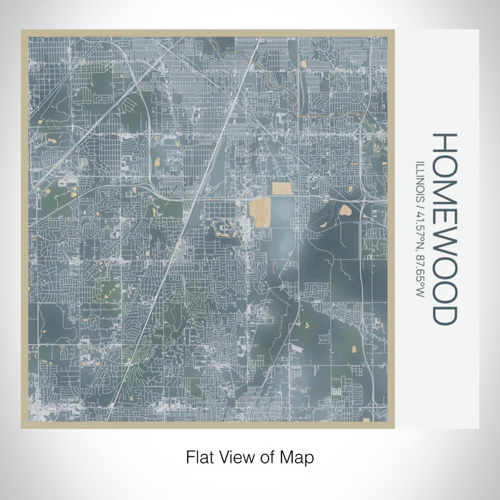Rendered View of Homewood Illinois Map on 17oz Stainless Steel Insulated Tumbler in Afternoon Map Style