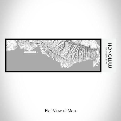 Rendered View of Honolulu Hawaii Map on 10oz Stainless Steel Insulated Cup in Classic with Sliding Lid