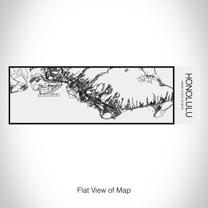 Rendered View of Honolulu Hawaii Map on 10oz Stainless Steel Insulated Cup in Matte White with Sliding Lid