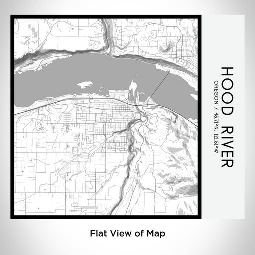 Rendered View of Hood River Oregon Map on 17oz Stainless Steel Insulated Tumbler in Classic Map Style