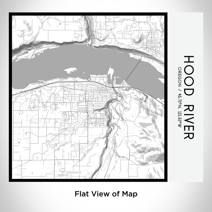 Rendered View of Hood River Oregon Map on 17oz Stainless Steel Insulated Tumbler in Classic Map Style