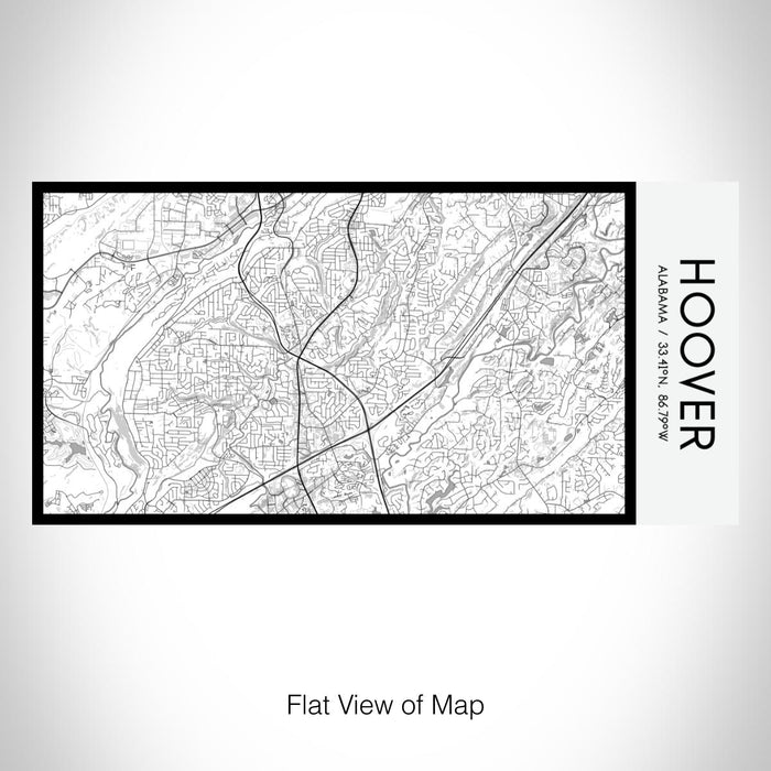 Rendered View of Hoover Alabama Map on 17oz Stainless Steel Insulated Bottle with printed classic style map