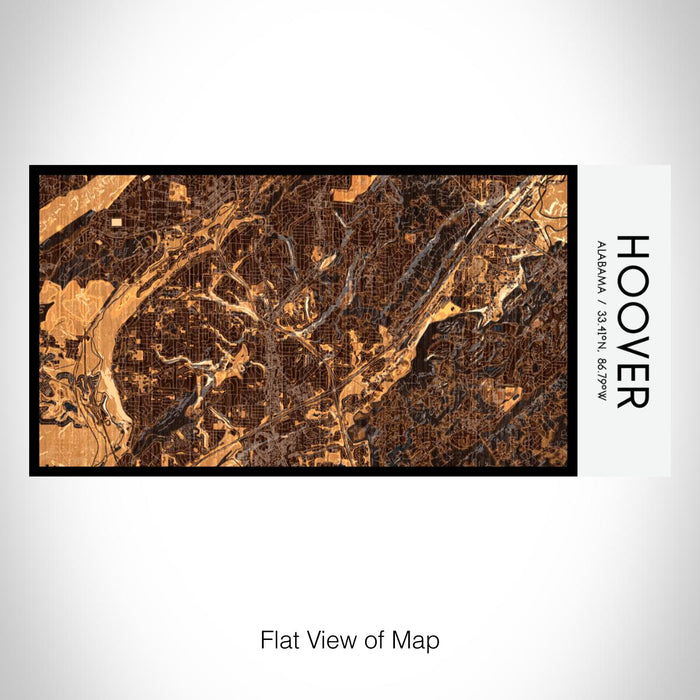 Rendered View of Hoover Alabama Map on 17oz Stainless Steel Insulated Bottle with printed ember style map