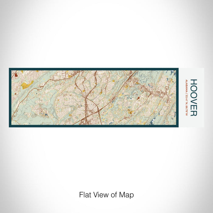 Rendered View of Hoover Alabama Map on 10oz Stainless Steel Insulated Cup in Woodblock with Sliding Lid