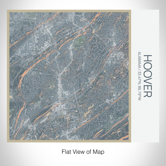 Rendered View of Hoover Alabama Map on 17oz Stainless Steel Insulated Tumbler in Afternoon Map Style