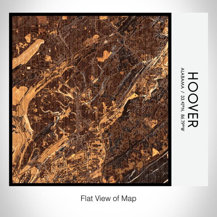 Rendered View of Hoover Alabama Map on 17oz Stainless Steel Insulated Tumbler in Ember Map Style