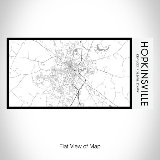 Rendered View of Hopkinsville Kentucky Map on 17oz Stainless Steel Insulated Bottle with printed classic style map
