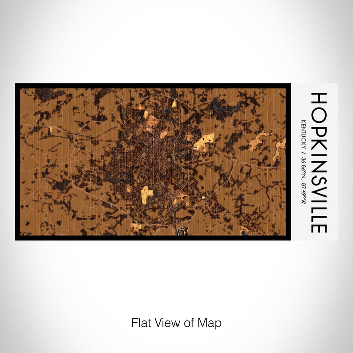 Rendered View of Hopkinsville Kentucky Map on 17oz Stainless Steel Insulated Bottle with printed ember style map