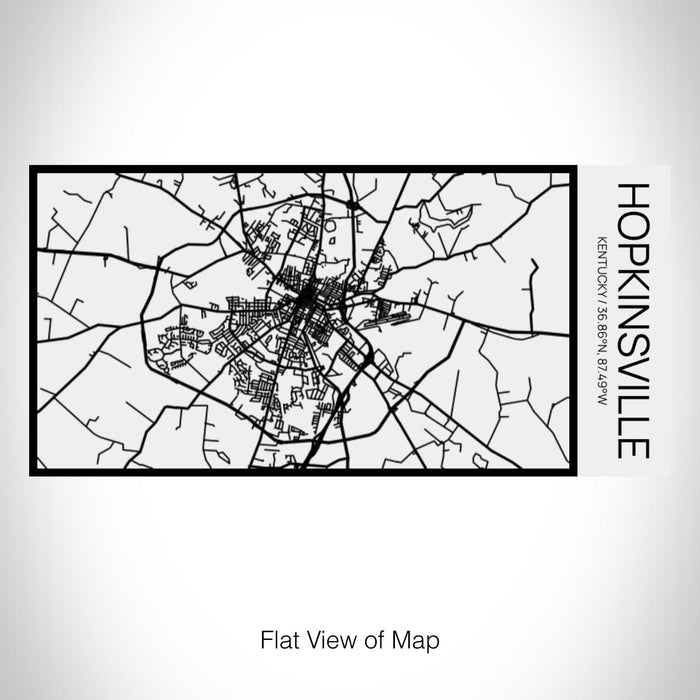 Rendered View of Hopkinsville Kentucky Map on 17oz Stainless Steel Insulated Cola Bottle in Stainless in Matte White