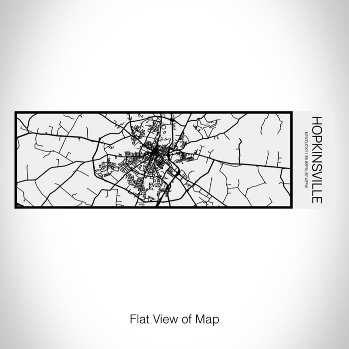 Rendered View of Hopkinsville Kentucky Map on 10oz Stainless Steel Insulated Cup in Matte White with Sliding Lid