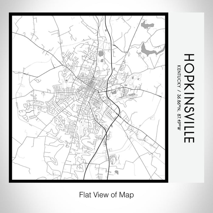 Rendered View of Hopkinsville Kentucky Map on 17oz Stainless Steel Insulated Tumbler in Classic Map Style