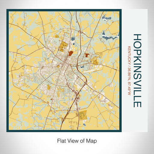Rendered View of Hopkinsville Kentucky Map on 17oz Stainless Steel Insulated Tumbler in Woodblock Map Style