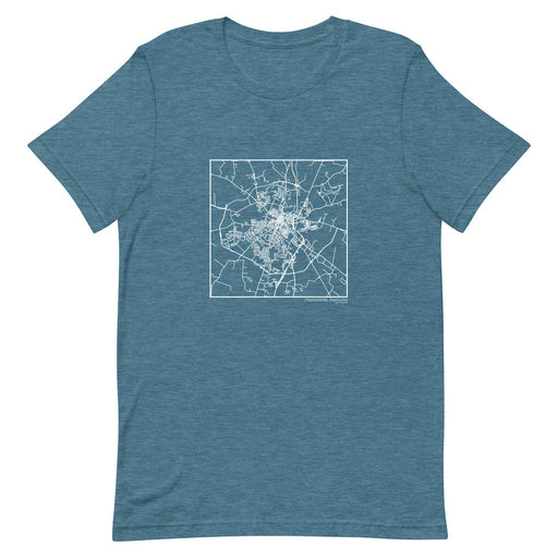 Hopkinsville Kentucky  Map Unisex T-Shirt with City inscription in Heather Teal