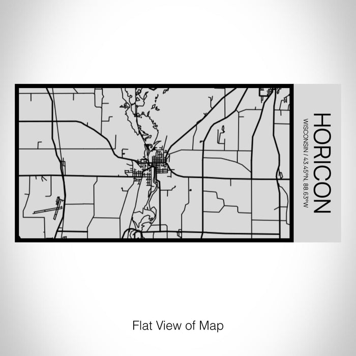 Rendered View of Horicon Wisconsin Map on 17oz Stainless Steel Insulated Cola Bottle in Stainless
