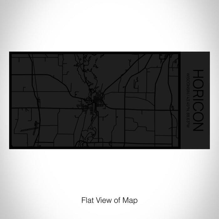 Rendered View of Horicon Wisconsin Map on 17oz Stainless Steel Insulated Cola Bottle in Stainless in Matte Black