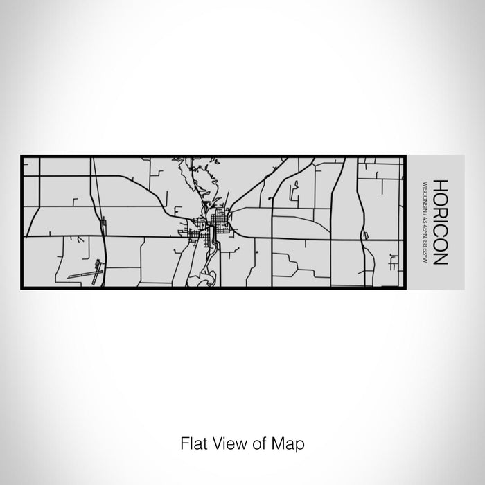Rendered View of Horicon Wisconsin Map on 10oz Stainless Steel Insulated Cup with Sipping Lid