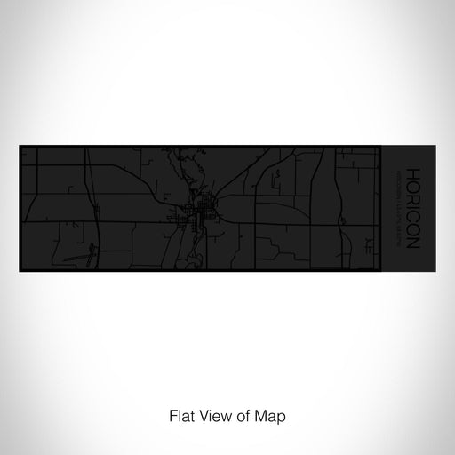 Rendered View of Horicon Wisconsin Map on 10oz Stainless Steel Insulated Cup in Matte Black with Sliding Lid