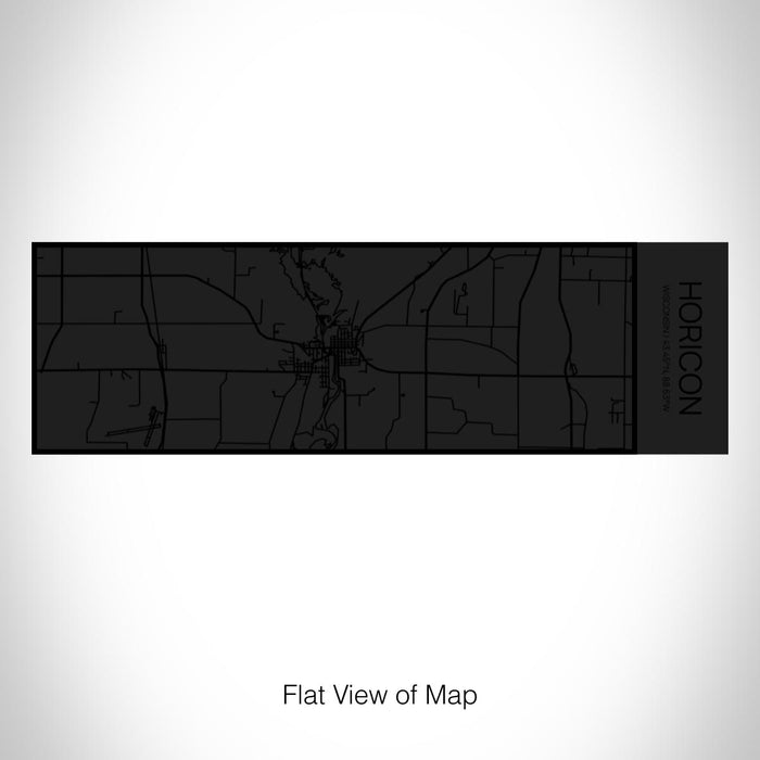 Rendered View of Horicon Wisconsin Map on 10oz Stainless Steel Insulated Cup in Matte Black with Sliding Lid