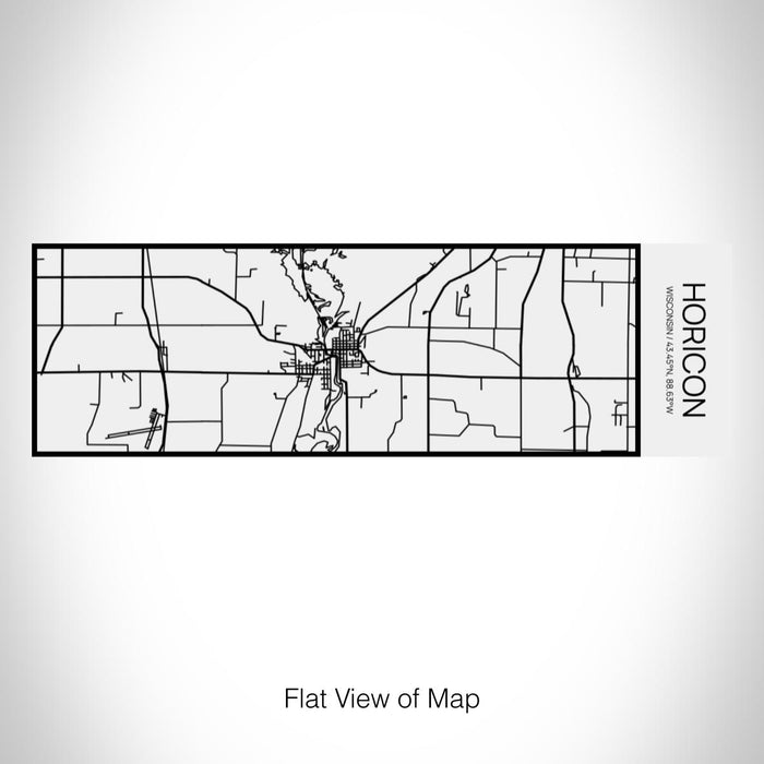 Rendered View of Horicon Wisconsin Map on 10oz Stainless Steel Insulated Cup in Matte White with Sliding Lid