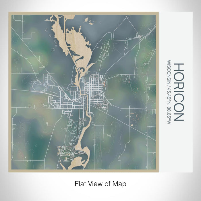 Rendered View of Horicon Wisconsin Map on 17oz Stainless Steel Insulated Tumbler in Afternoon Map Style