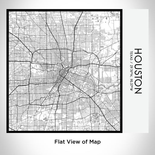 Rendered View of Houston Texas Map on 17oz Stainless Steel Insulated Tumbler in Classic Map Style