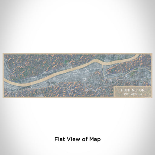 Flat View of Map Custom Huntington West Virginia Map Enamel Mug in Afternoon