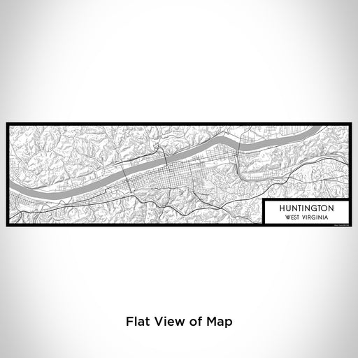Flat View of Map Custom Huntington West Virginia Map Enamel Mug in Classic