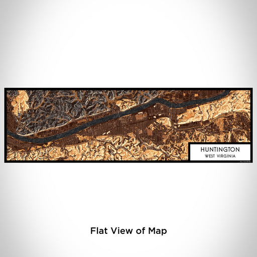 Flat View of Map Custom Huntington West Virginia Map Enamel Mug in Ember