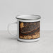 Left View Custom Huntington West Virginia Map Enamel Mug in Ember