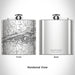 Rendered View of Huntington West Virginia Map Engraving on 6oz Stainless Steel Flask