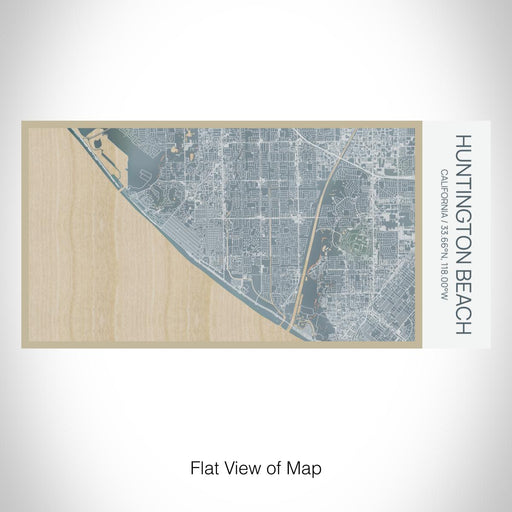 Rendered View of Huntington Beach California Map on 17oz Stainless Steel Insulated Bottle with printed afternoon style map