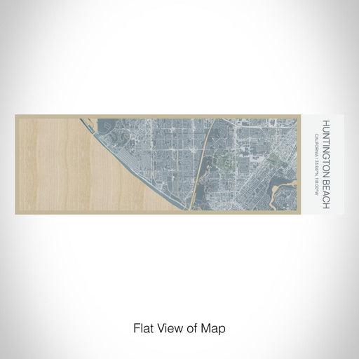 Rendered View of Huntington Beach California Map on 10oz Stainless Steel Insulated Cup in Afternoon with Sliding Lid