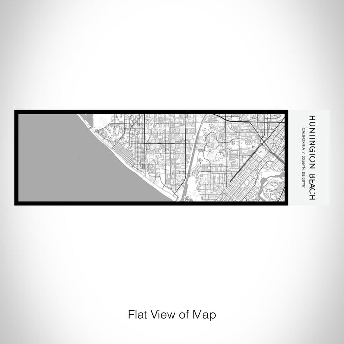 Rendered View of Huntington Beach California Map on 10oz Stainless Steel Insulated Cup in Classic with Sliding Lid