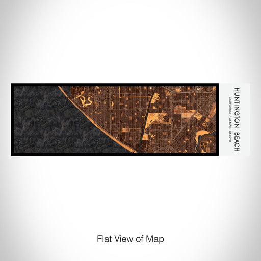 Rendered View of Huntington Beach California Map on 10oz Stainless Steel Insulated Cup in Ember with Sliding Lid