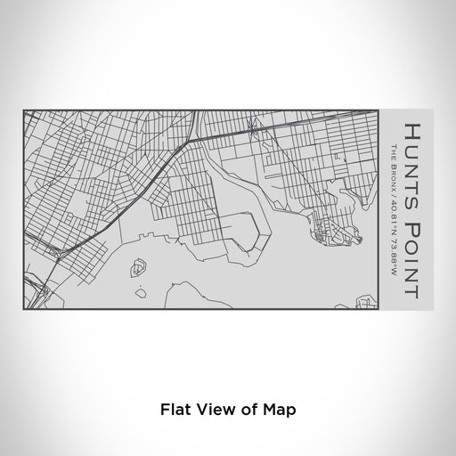 Rendered View of Hunts Point The Bronx Map Engraving on 17oz Stainless Steel Insulated Cola Bottle