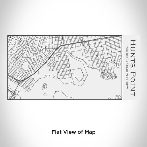 Rendered View of Hunts Point The Bronx Map Engraving on 17oz Stainless Steel Insulated Cola Bottle in White