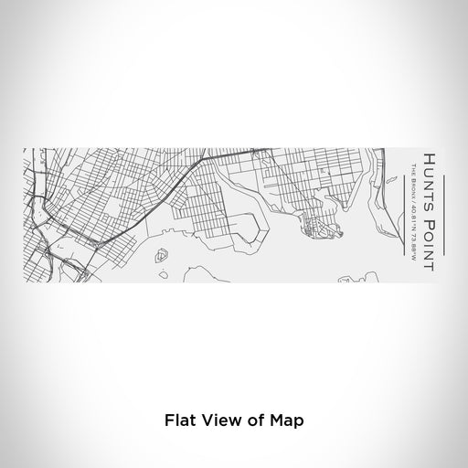 Rendered View of Hunts Point The Bronx Map Engraving on 10oz Stainless Steel Insulated Cup with Sliding Lid in White